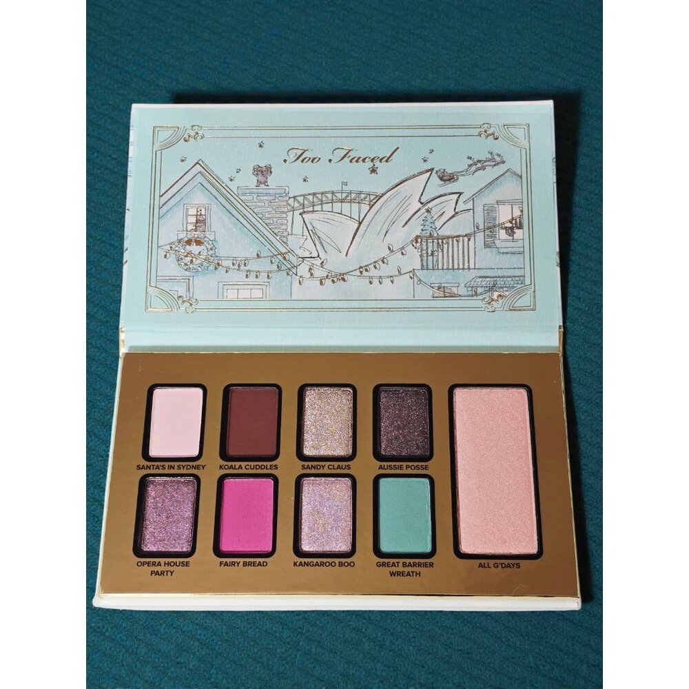 NWOT Too Faced‎ Christmas In Sydney Limited Edition Eyeshadow & Face Palette
